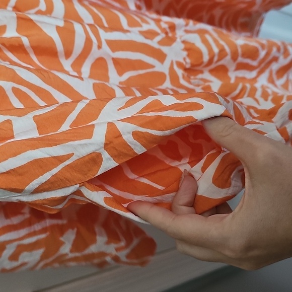 NWOT Rachel Zoe Vibrant Orange Patterned Dress - Picture 5 of 6